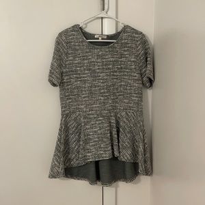 Green Knit High Low Shirt